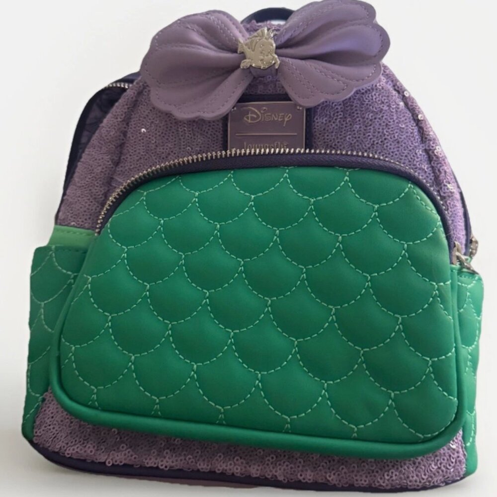 Loungefly Disney LITTLE MERMAID SEQUIN Ariel Mini Backpack | BRAND NEW